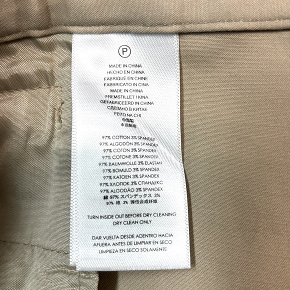 Michael Kors Women Beige Flat Front Ankle Pant. Sz 12 - Picture 6 of 9